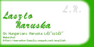 laszlo maruska business card